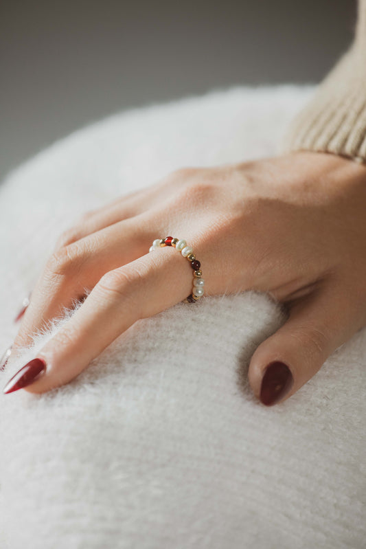 Bague souple pierres fines | Aurora