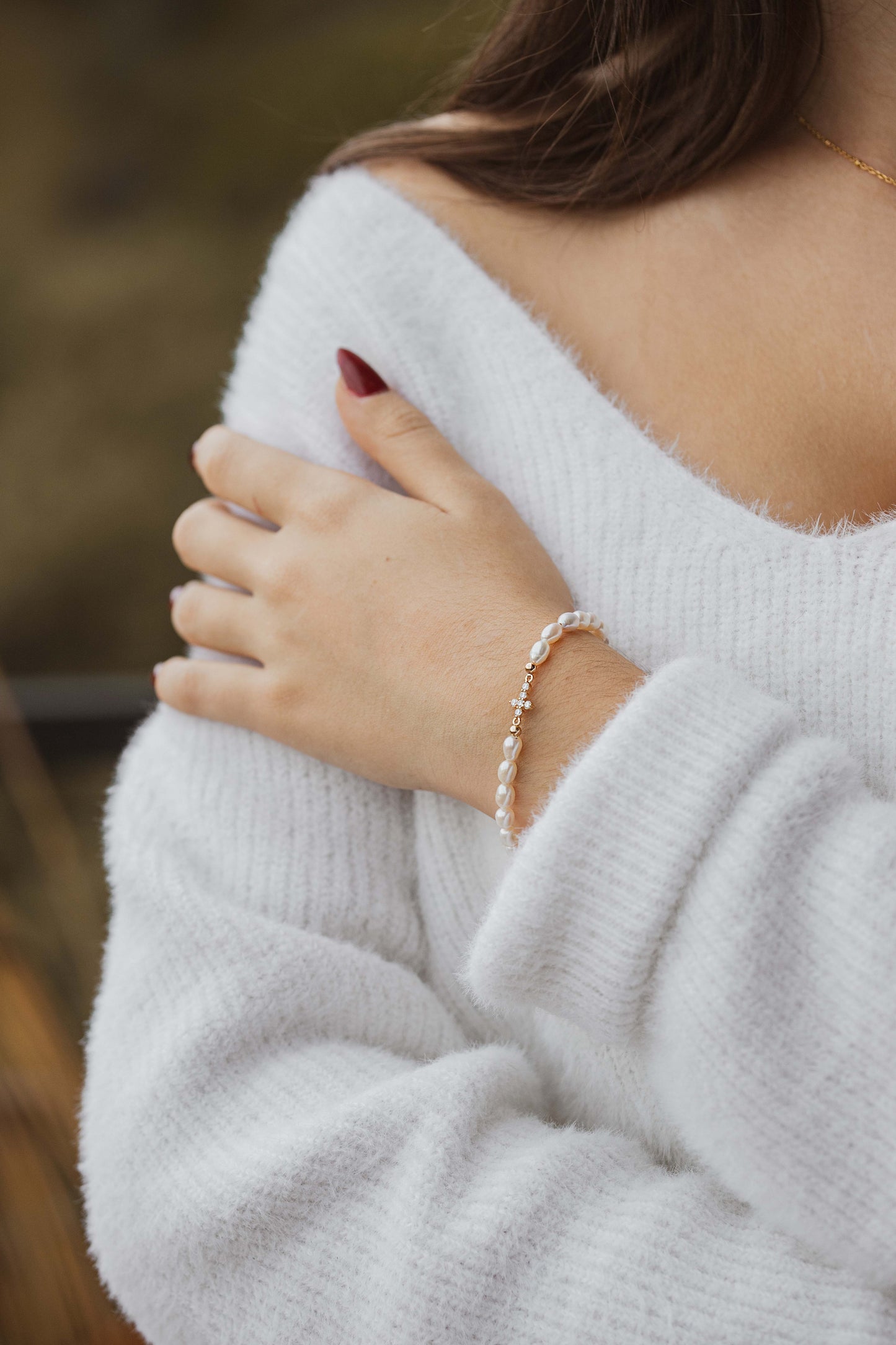 Bracelet souple en perles d'eau douce | Bella